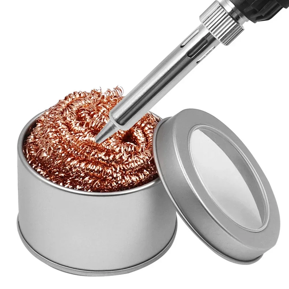 Наконечники для паяльника, шарики для сварки и очистки медных проводов, с губкой и держателем, не требуют воды