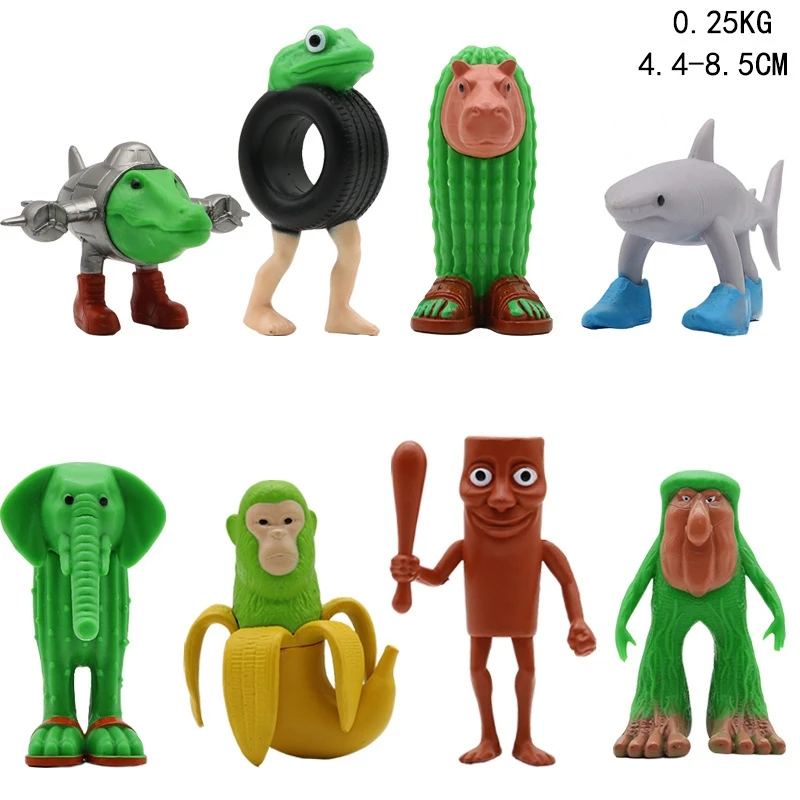 

Shark Figurine Tungtungsahur Funny Desktop Home Decoration Tralalero Tralala Figure Articulated Movable 3D Printed Toy 6pc