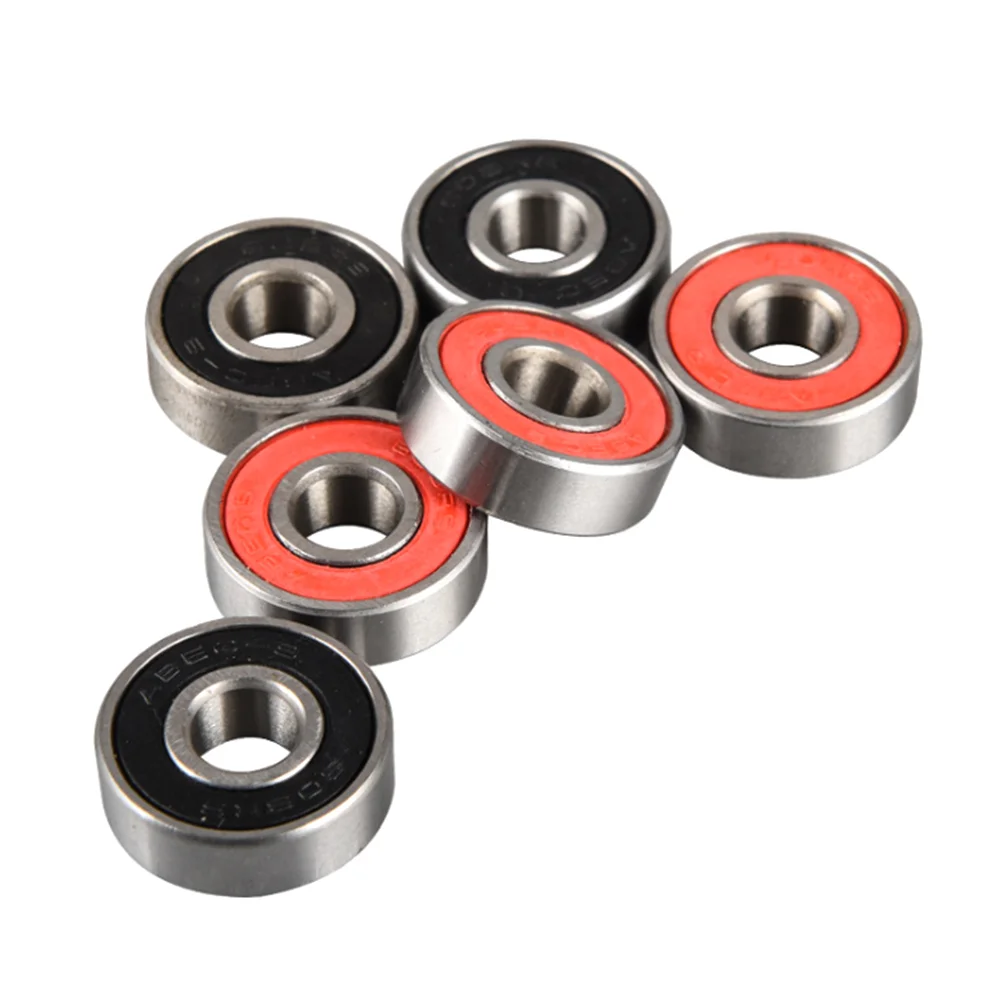 

50PCS ABEC-9 608 2RS Roller Skate Wheel Bearing Anti-rust Skateboard Wheel Bearing Red Sealed 8x22x7mm Shaft