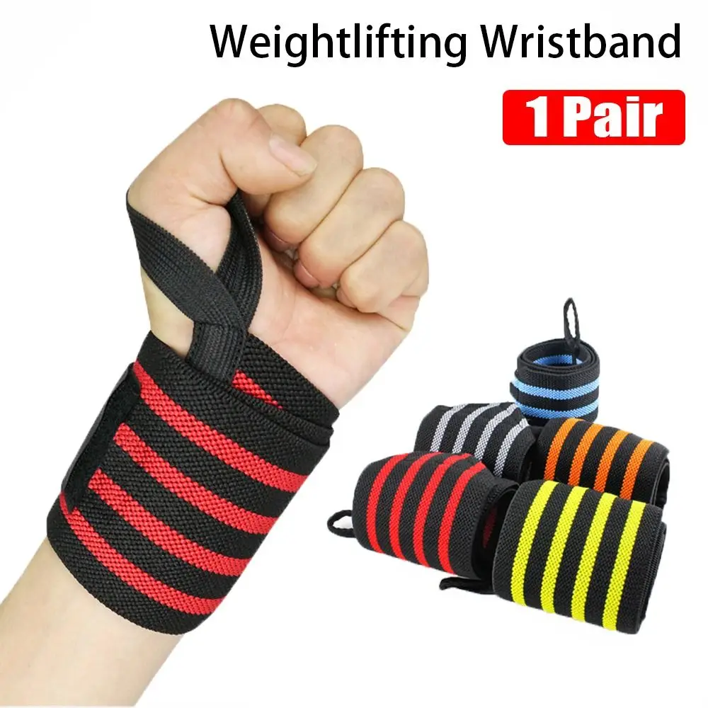 1 Pair Wrist Support Weightlifting Wristband Gym Training Weight Lifting Sports Bandage Powerlifting Brace Straps Wrist Wraps