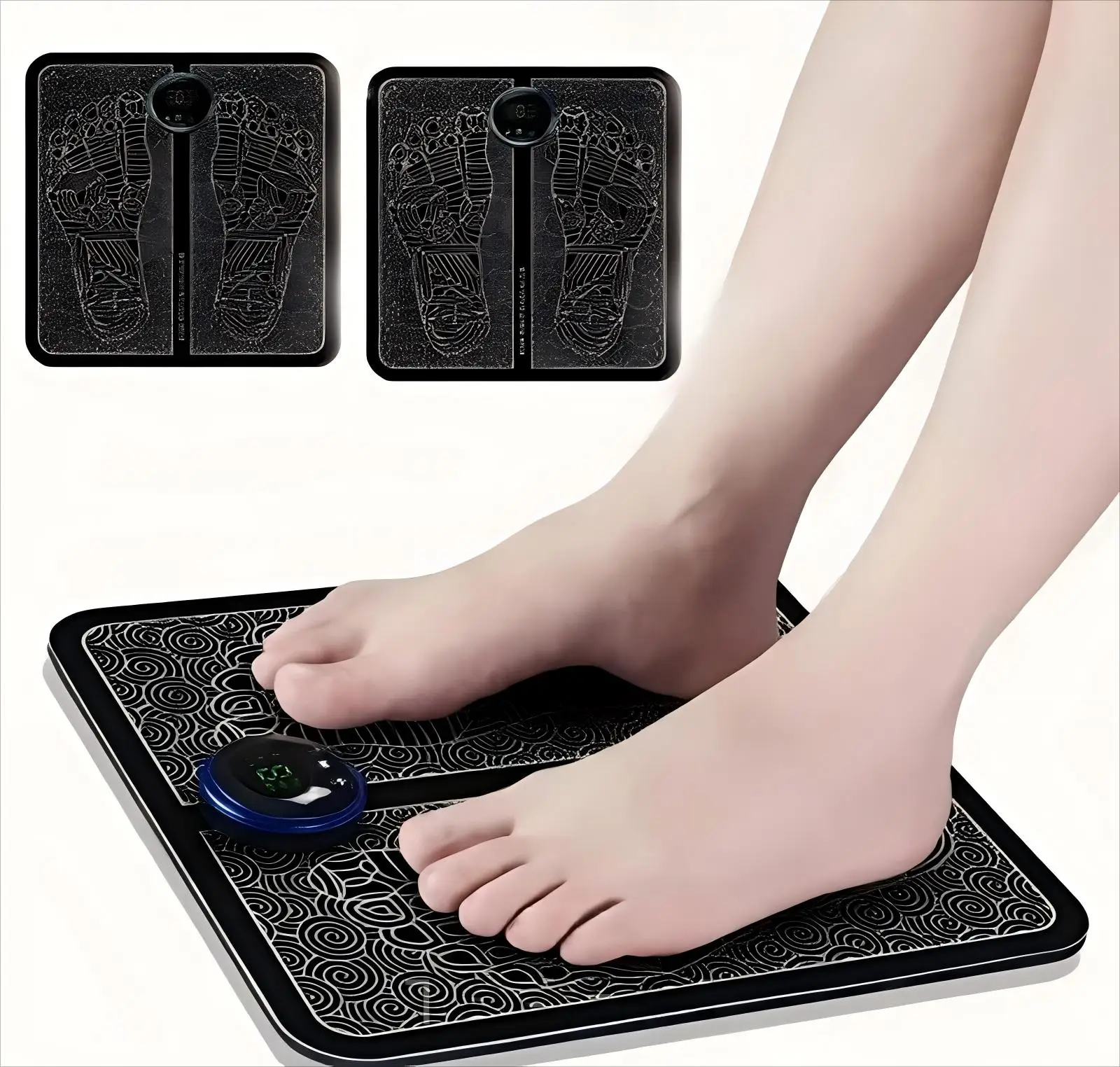 مدلك كهربائي EMS لتدوير القدم مع 8 أوضاع USB قابل لإعادة الشحن وجهاز تحكم عن بعد للاسترخاء معزز للقدمين والساقين