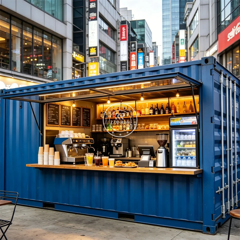 

Customized Mobile Food Trailer Container Beverage Truck Coffee Tea Bubble Tea Cart Prefabricated Container Bar For Business