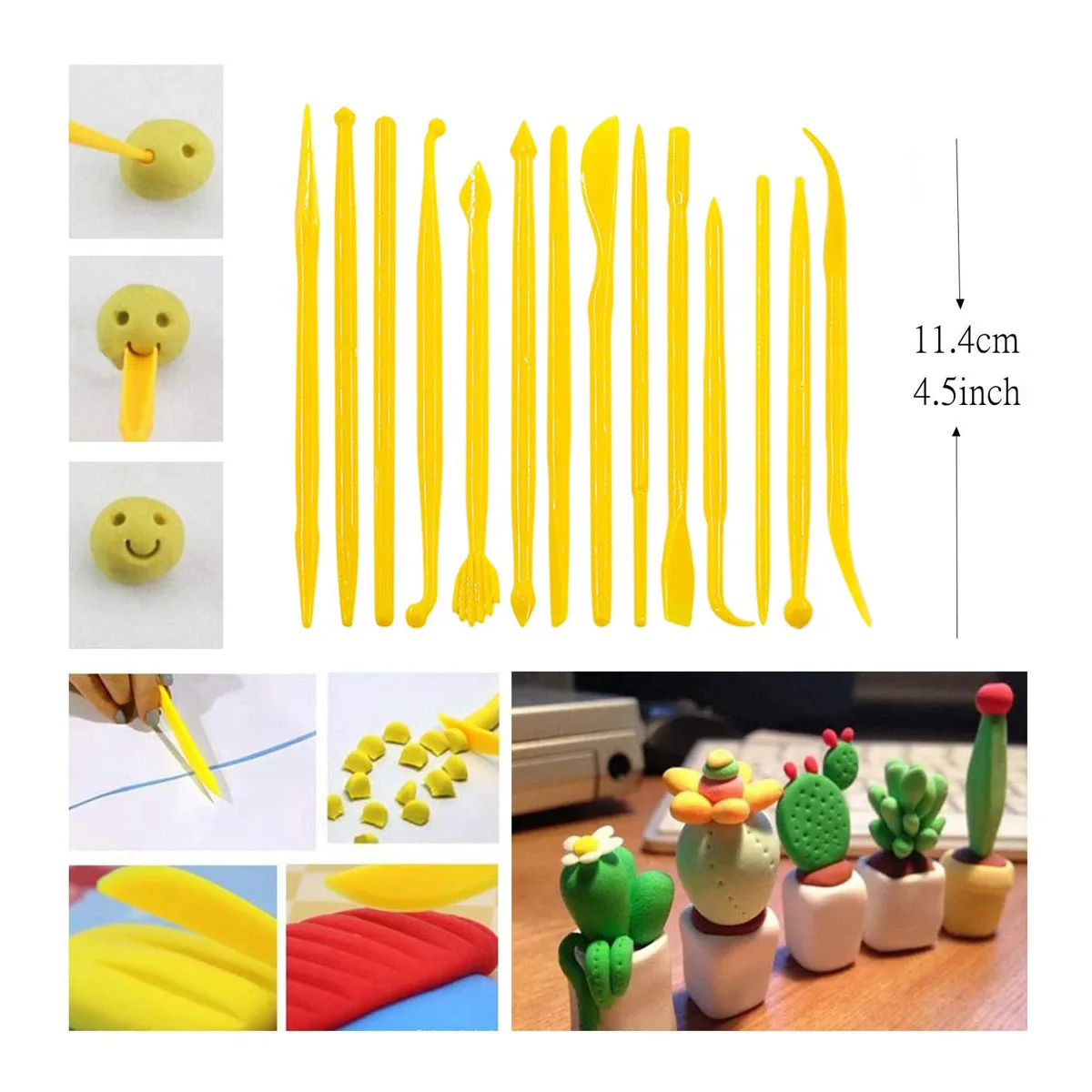 Bview Art 42 Piece Set Of Soft Clay Tools, Clay Stone Plastic Carving Knife, Diy Hand Cutting Piece, Ceramic Drilling Pen