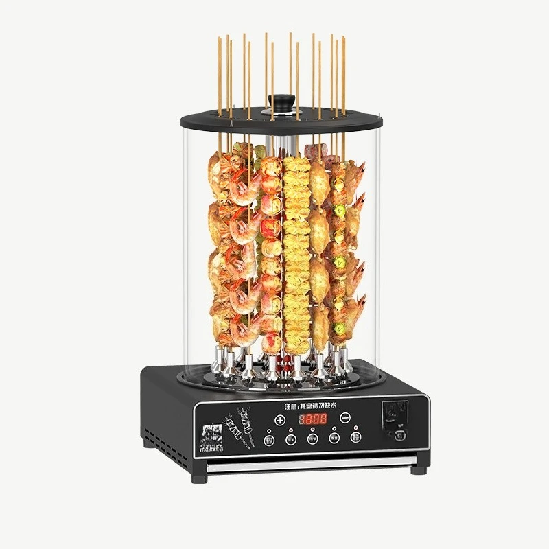 

Smokeless automatic skewer commercial electric barbecue grill rotary lamb skewers barbecue machine teppanyaki