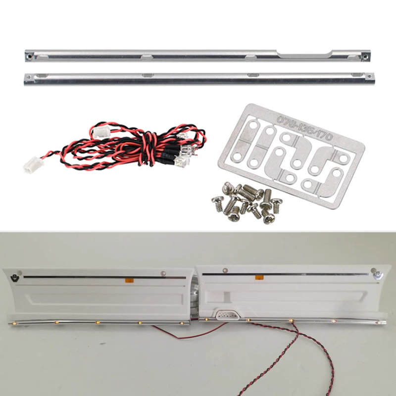 Symulacja metalowych świateł bocznych LED lub 1/14 Hercules RC Truck Car Scania R730 R620 R470 56323 Diy Parts Toys