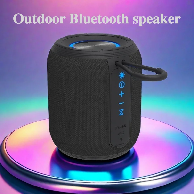 

Портативная водонепроницаемая колонка для улицы, беспроводное Bluetooth-аудио, настольный сабвуфер для дома, тканевый корпус с гнездом для карты памяти