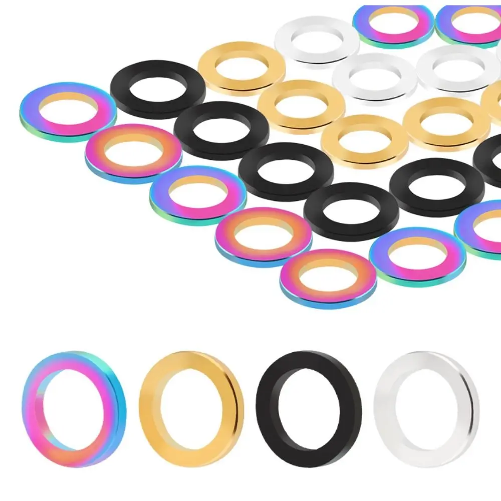 M5/M6 Bike Brake Flat Washer Anodizing Process Universal Bike Bolts Gasket Titanium Alloy Durable Bicycle Spacer Pads Disc Brake