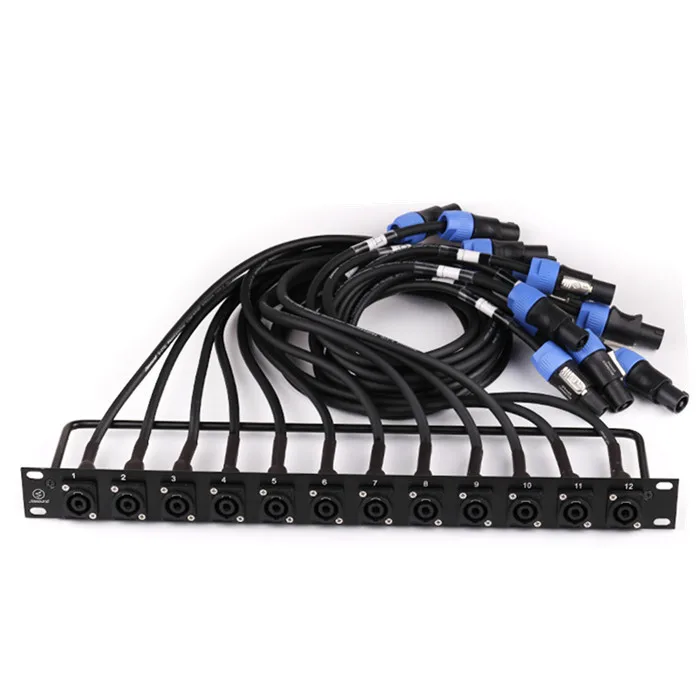 2*1.5mm² 1 Meter 8/12/16 Channel Speakon Cable Sound Equipment Stage Performance Audio Speakon for Flight Case Cabinet Panels