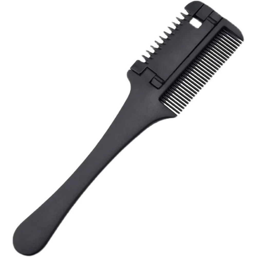 

Hair Cutting Comb Black Handle Hair Brushes With Razor Blades Barber Scissors Hair Salon Thinning Hairdressing DIY Styling Tools