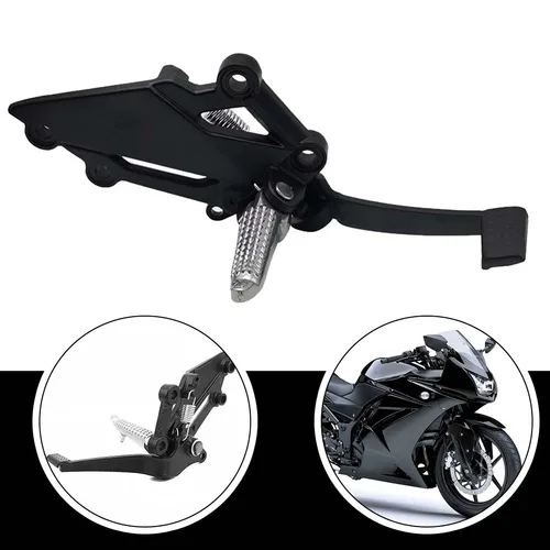 Imagen 2 del producto Soporte de clavija de pie, conjunto de palanca de Pedal de freno para KAWASAKI EX 250R NINJA250 R NINJA300, Pedal de reposapiés para motociclista