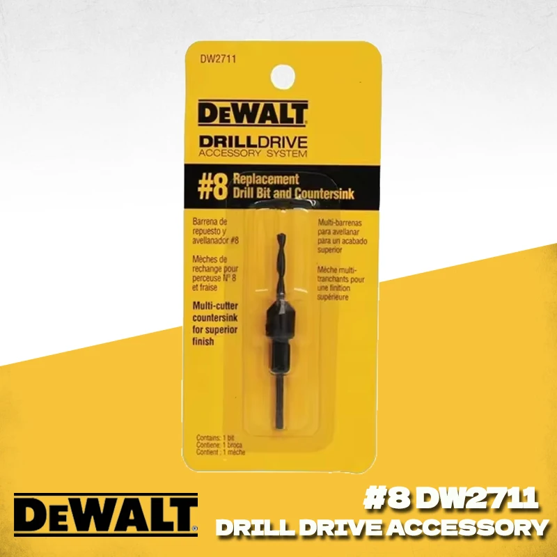 DEWALT DW2711  #8 Countersink Drill Bit Replacement 11/64 Inch 2.77mm HSS Wood Pilot Hole Bit for Flip Drive Series