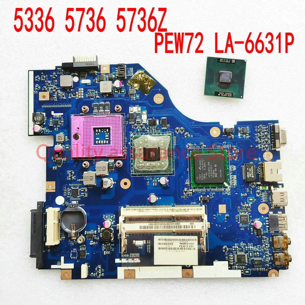 

PEW72 LA-6631P For Acer 5736Z 5736 5336 NOTEBOOK LA-6631P Mainboard LA-663 MBRDD02001 MBR4G02001 GM45 DDR3 100% Tested