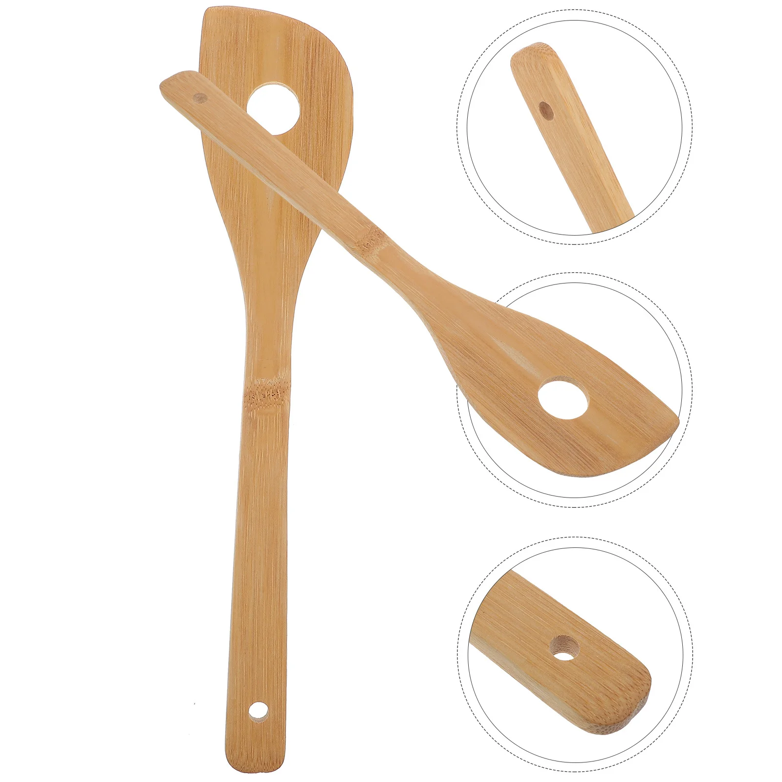 

1pc Maple Wood Mixing Hole Spoon Reusable Stirring Rod For Coffee Egg Cooking Utensil Lightweight Wooden Mixing Spoons
