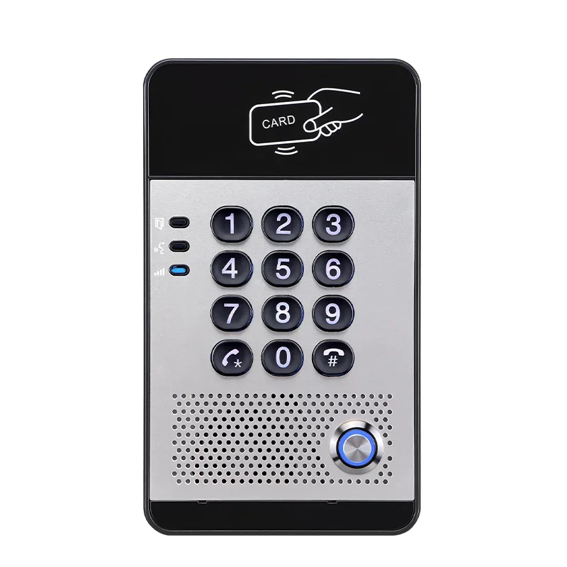 IP i20S integrates remote DTMF door opening, password opening, RFID/IC door opening and indoor switch opening