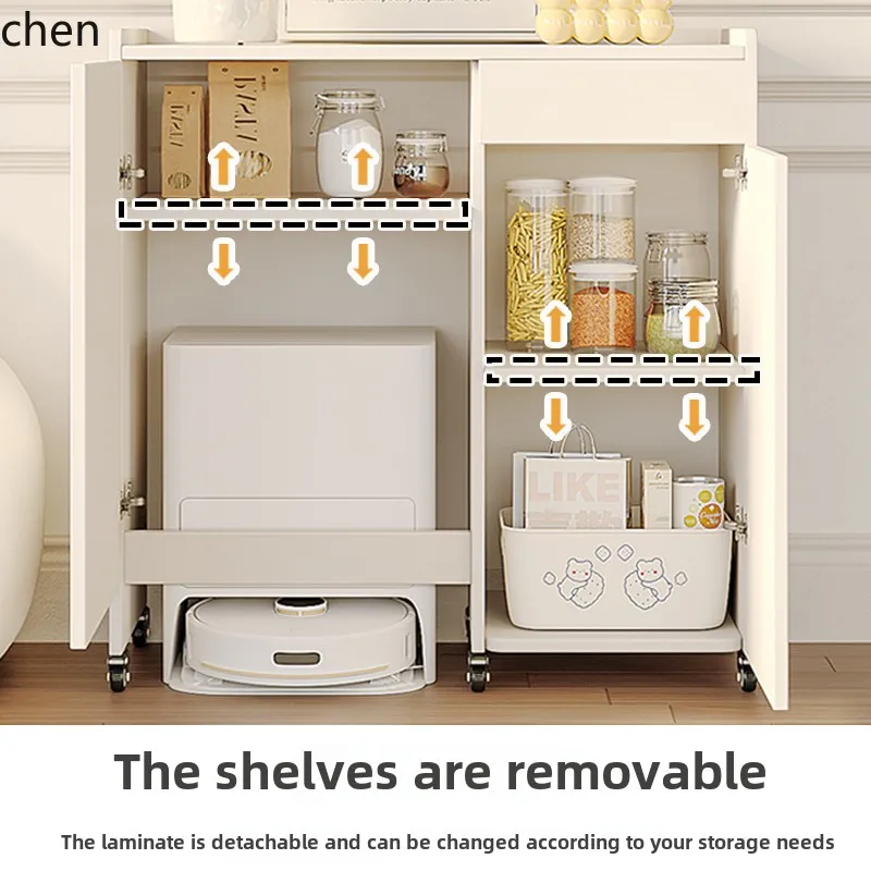 

ZML Storage Cabinet with Wheels Balcony Cabinet Storage Organizer