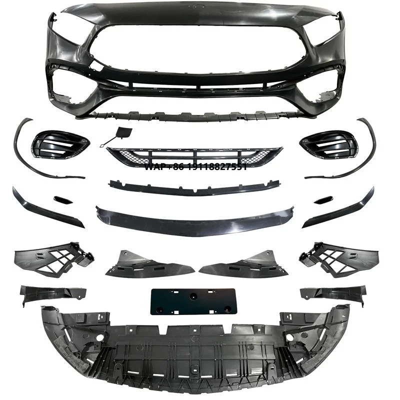 

For W177 A Class 2019 Front Bumper car spoiler For A45 Body Kit Car Body Parts