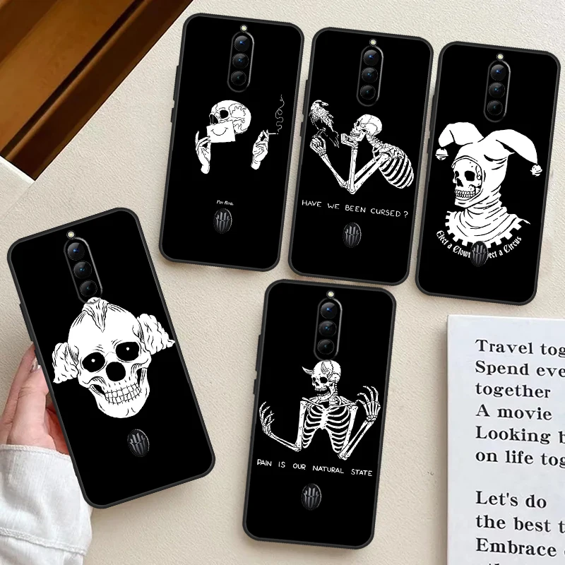 Death Skull Bones Clown Circus Phone Case For ZTE Nubia Red Magic 9 Pro 8 Pro Plus 6 7 6S 7S 8S Pro 6R 5S 5G Back Cover