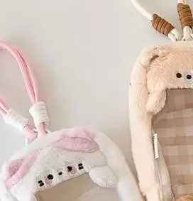 

Мультяшная плюшевая кукла, пылезащитная сумка для хранения, сумка для демонстрации куклы с брелоком, мини-таинственная коробка, органайзер для кукол, сумки для куклы 15 см