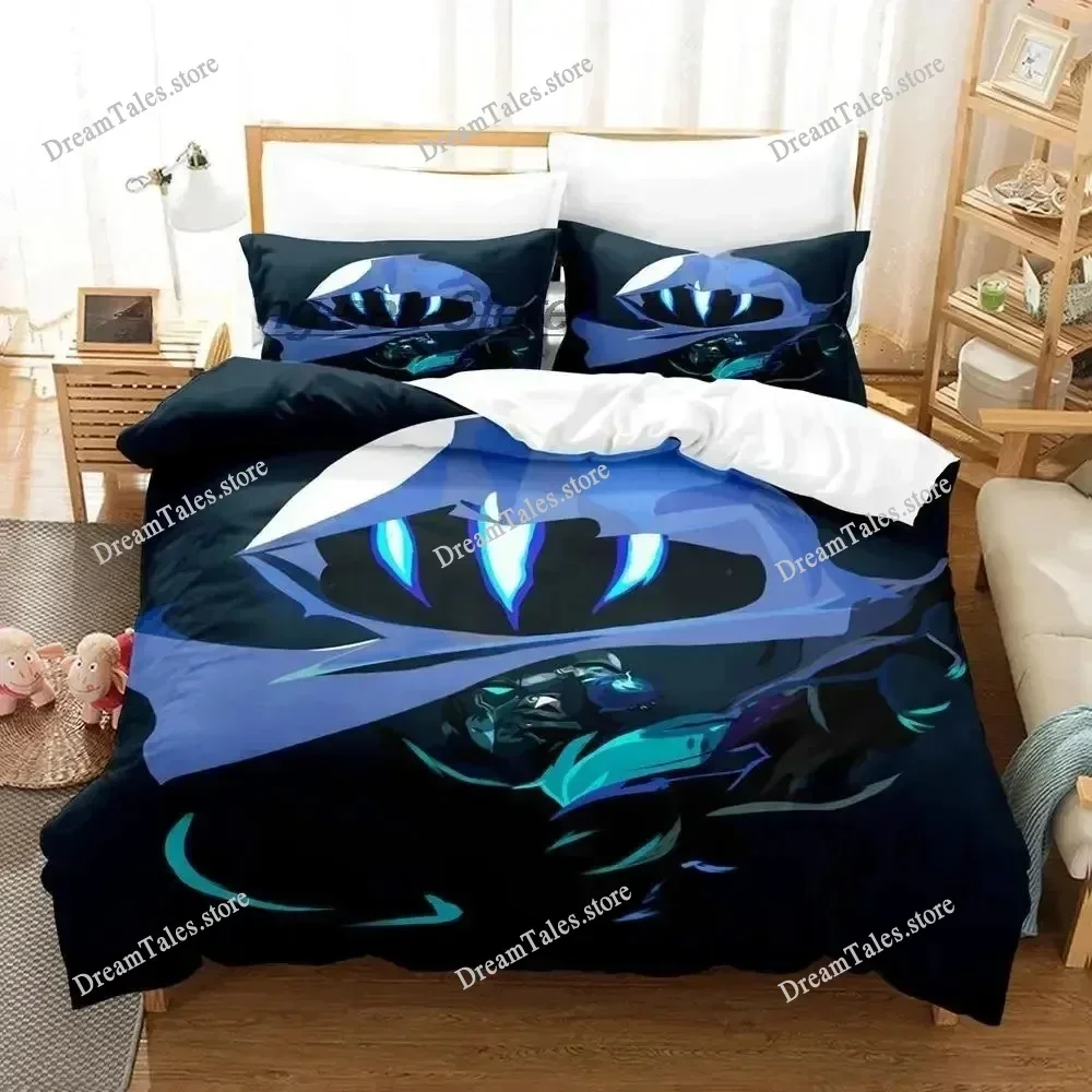 

Game VALORANT Omen Bedding Set Single Twin Full Queen King Size Bed Set Adult Kid Bedroom Duvet Cover Sets Anime Bed Sheet Set96
