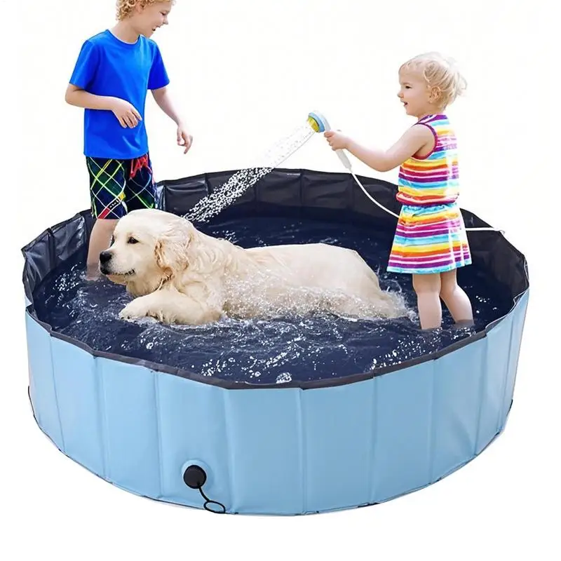 

Pet Pool Kiddie Folding Wading Tub Large Non Slip Dog Pool Water Play Equipment For Adventure Outdoor Beach Games Garden Park