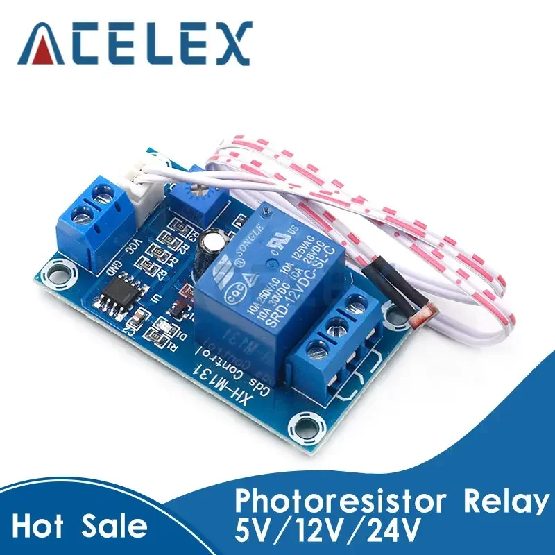 XH-M131 DC 5V / 12V Light Control Switch Photoresistor Relay Module Detection Sensor 10A brightness Automatic Control Module