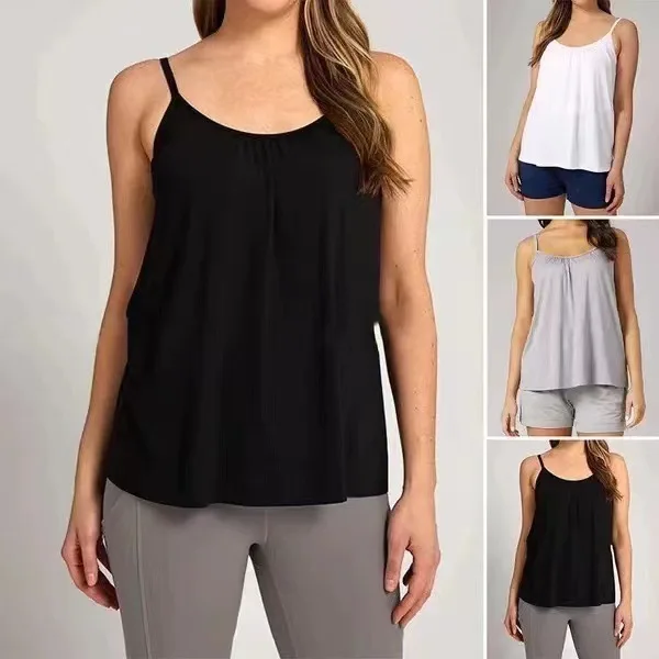 Summer Girls Loungewear Padded Cami Top Women Layer Plus-Size Comfortable Lady Breathable Innerwear Seamless Loungewear Woman