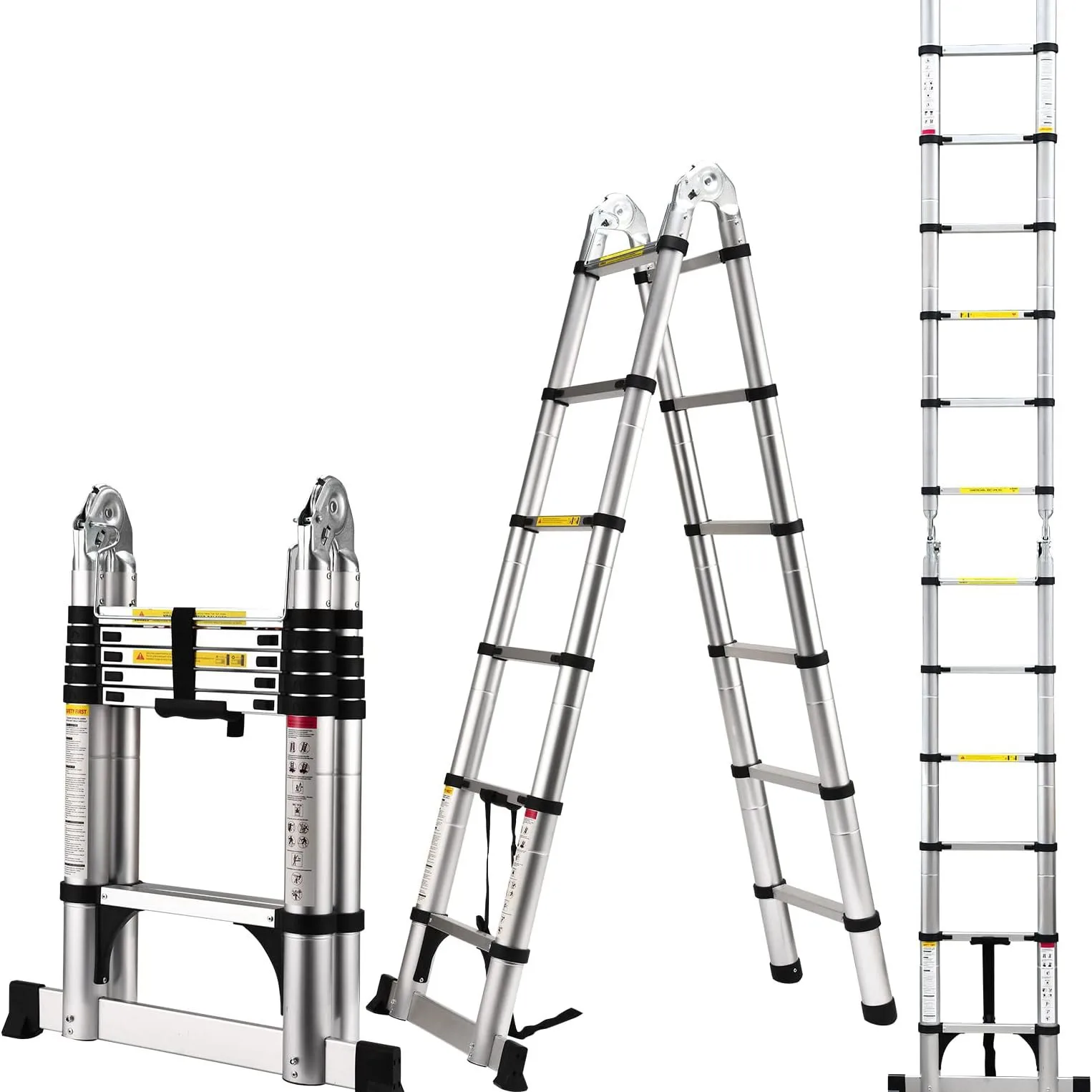 

Aluminum deformation ladder, aviation aluminum folding retractable herringbone ladder, household multi-function