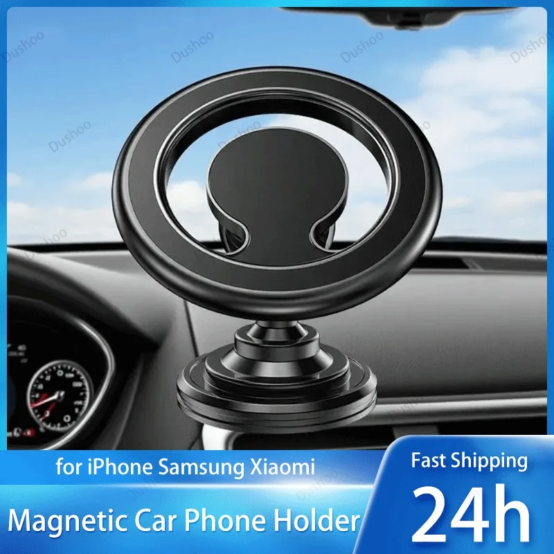 

Магнитный 360° ° Вращающийся автомобильный держатель для телефона, приборная панель, воздуховыпускное отверстие, GPS-подставка для телефона, крепление для iPhone 16-12, Samsung S24, Xiaomi 15,