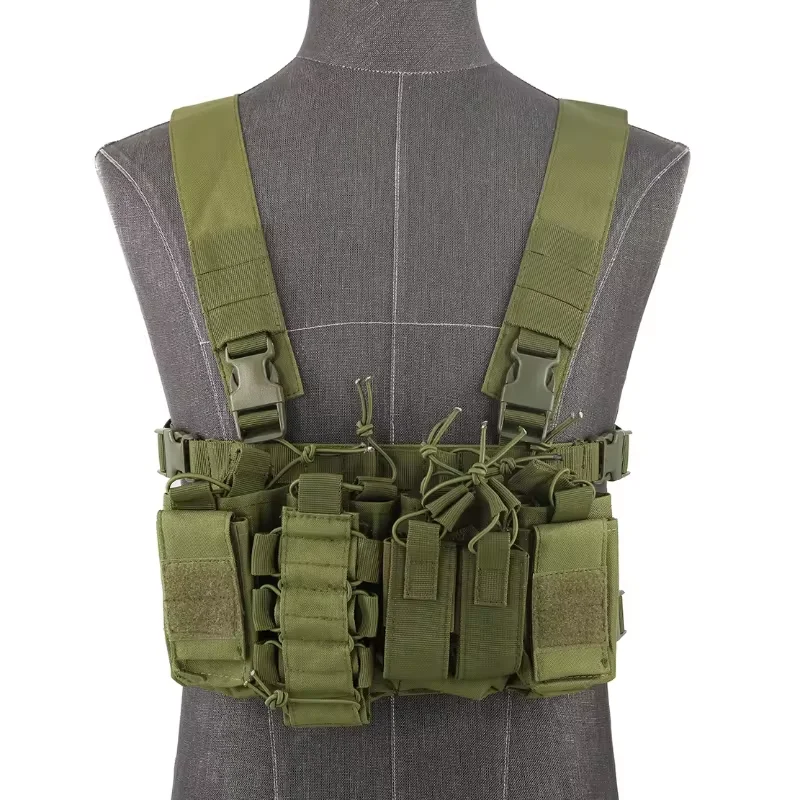 Tactical chest equipment bag Molle Airsoft vest with magazine bag Holstein hunting function two-way intercom stand