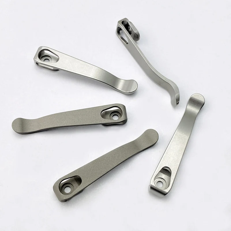 Faca Usinada de Titânio com Pocket Clip Deep Carry Back Clamp para Crk Chris Reeve Umbrella Sebenza Facas Acessórios Cnc Cores
