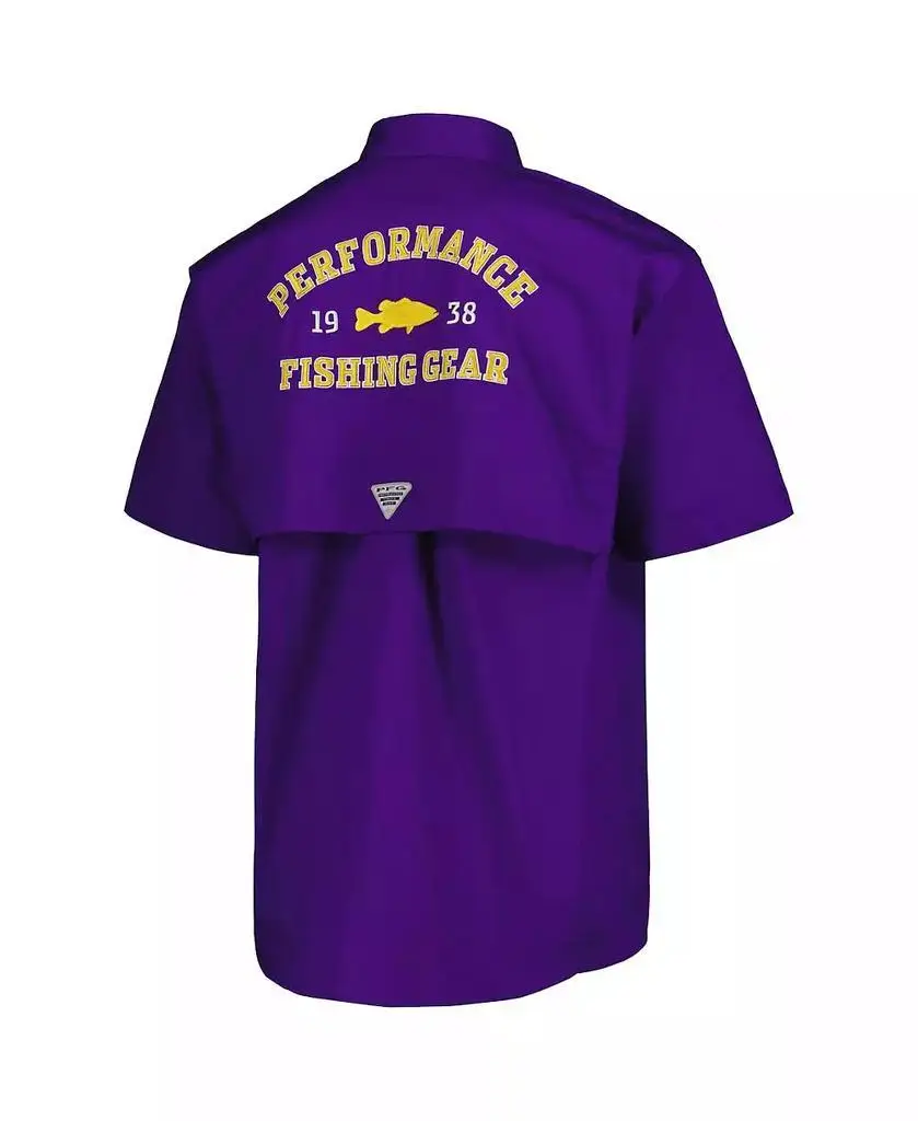كولومبيا |   قميص رجالي باللون الأرجواني LSU Tigers Bonehead بأزرار