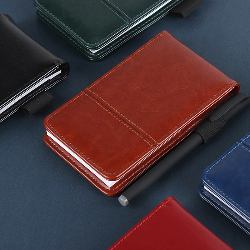 PU Leather Book A7 Multifunctional Notebook Business Office Notebook with Calculator Portable Notebook