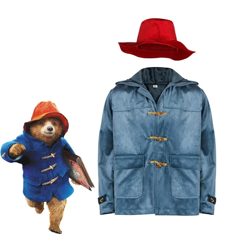 

Movie Padding Cosplay Costume Hat Bear Retro Sheep Horn Button Hooded Coat Adult Men Women Daily Clothing Halloween Tops Ton