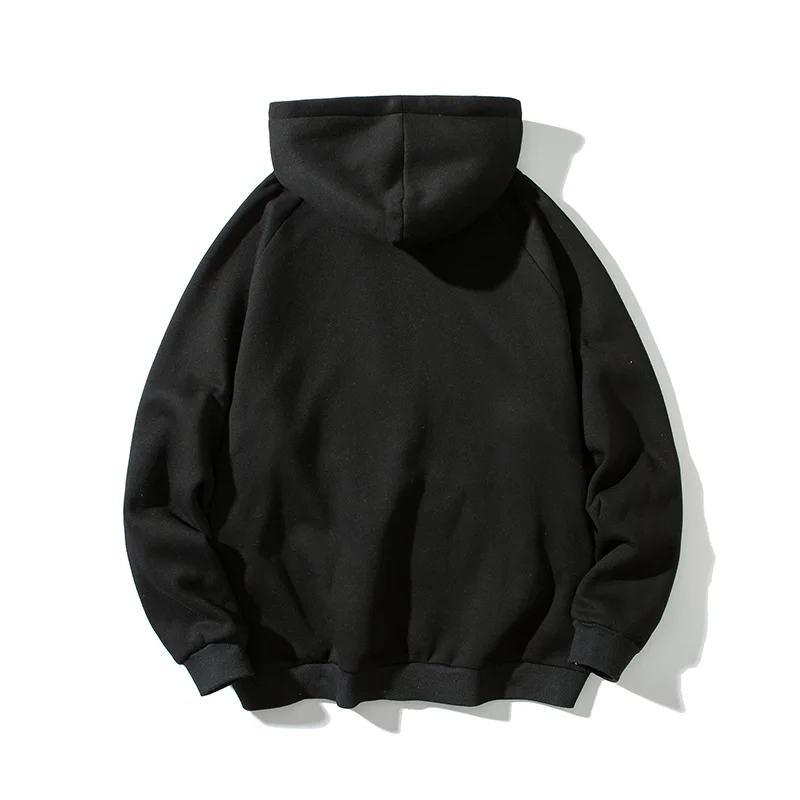 High Quality Loose Hoodies Mens Solid Color Oversized Hip-Hop Hooded Sweatshirts Streetwear New Top Pullover Clothes Dropshiping