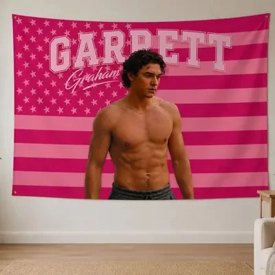 Pink US Flag-Style Decorative Tapestry – Suitable for Home Gatherings, Parties, Bedrooms, Wall Decor, and Outdoor Use