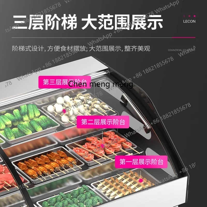 Bingtai التجارية إناء/ قدر مطعم شواء المأكولات البحرية المبردة المجمدة عرض الطازجة A la carte Cabinet