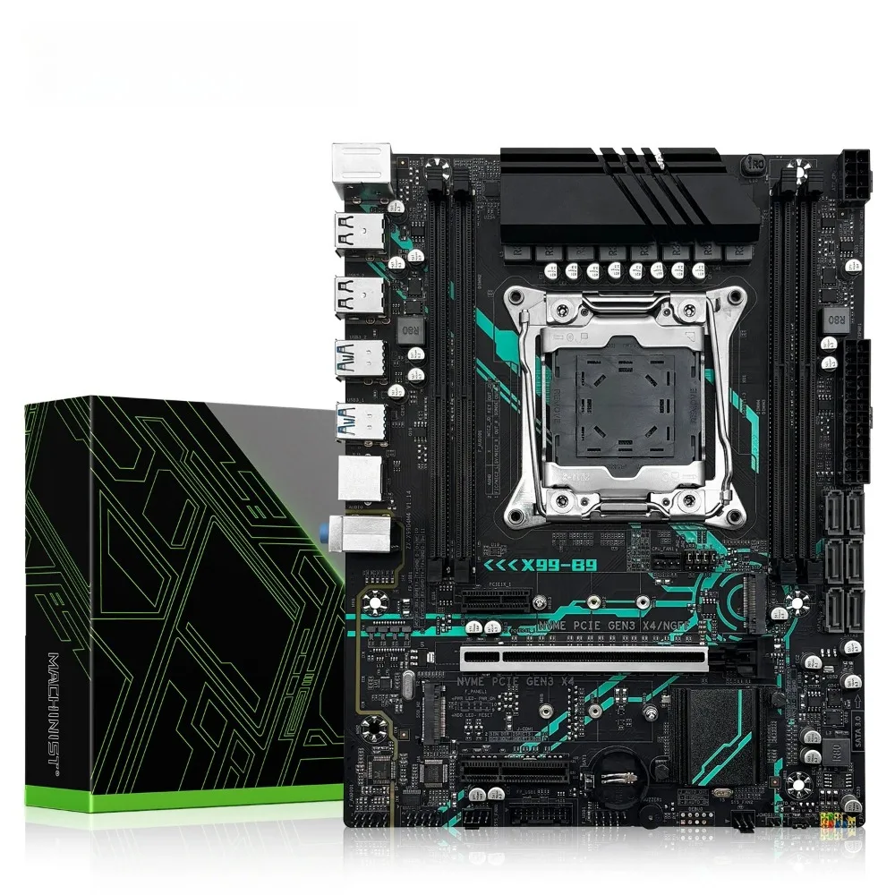 MACHINIST X99 B9 اللوحة LGA 2011-3 وحدة المعالجة المركزية مع NVME NGFF M.2 دعم 4 قنوات X99 C612 رقاقة DDR4 RAM SATA3.0 USB3.0