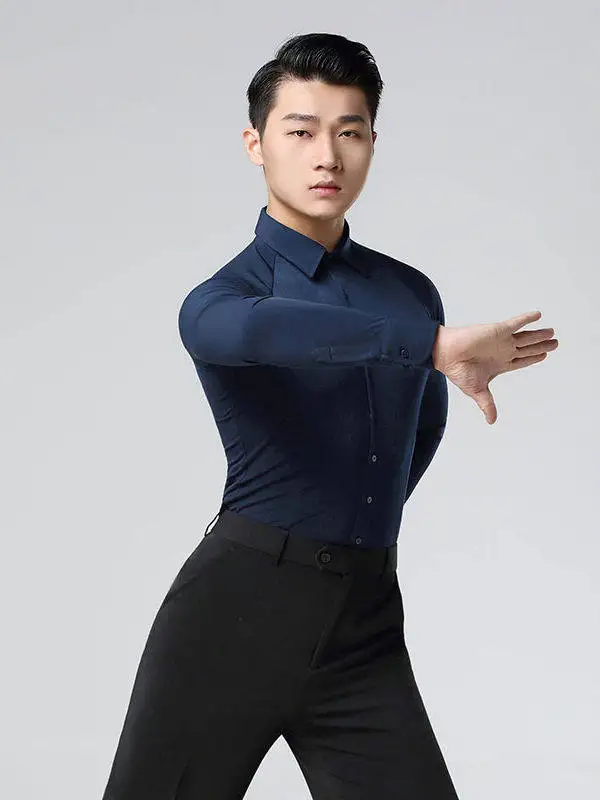 

2026 National Standard Dance Men's Latin Dance Clothes Adult Dance Costume Practice Clothes Modern Dance Clothes