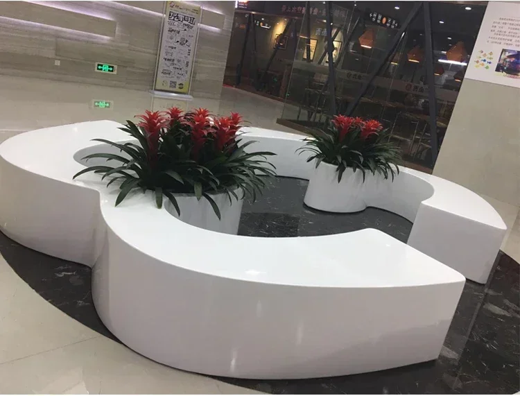 FRP Casual Seat Shopping Mall Creative Public Area Special-Shaped Painted Stool