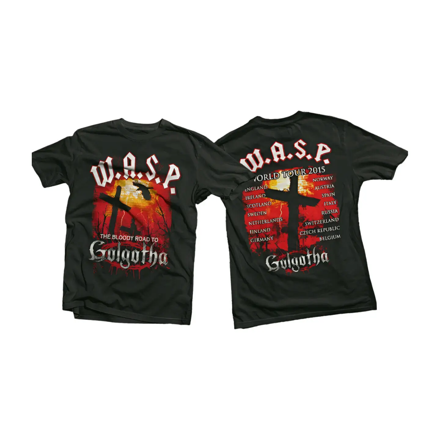 

w.a.s.p t-shirt music shirt bloody road to golgotha s-3xl