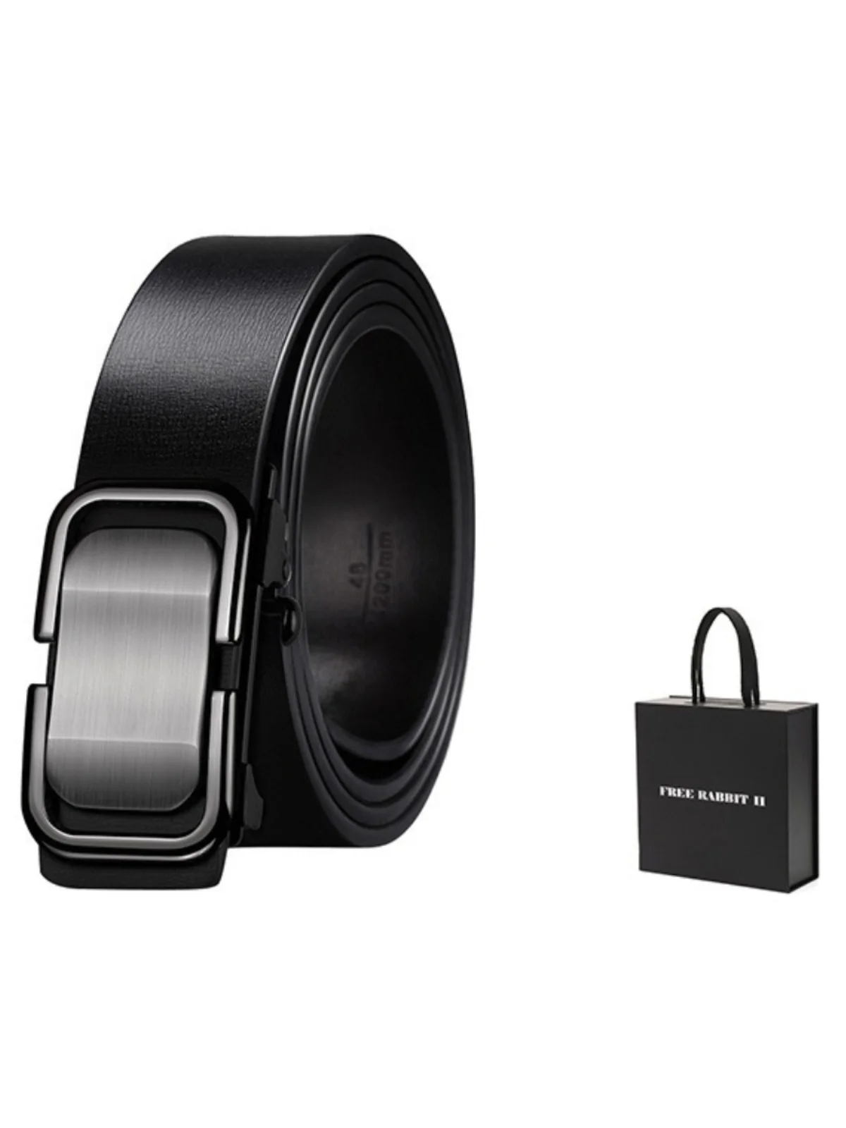 フリーラビットii-2024-新型シンプル自動バックルパンツベルト-耐摩耗性ビジネスパンツベルト-おしゃれなユニセックスベルト