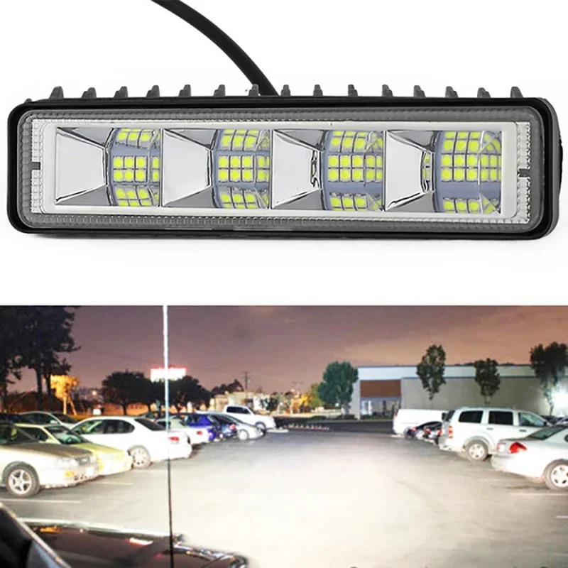 1/2Pcs 24led Retrofit Lamp 6inch LED Flat Work Light Spot Beam Bar Car SUV LED OffRoad Driving Fog Lamps