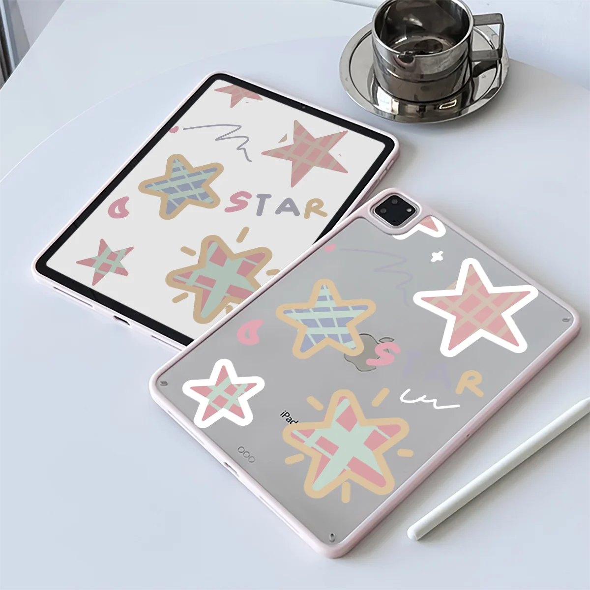 Acrylic Cover Case for IPad 2024 Air 6 10th Gen Air 5th 4th 10.9 Pro 11 2nd 3rd 4th 10.2 7/8/9th Generation Star Pattern