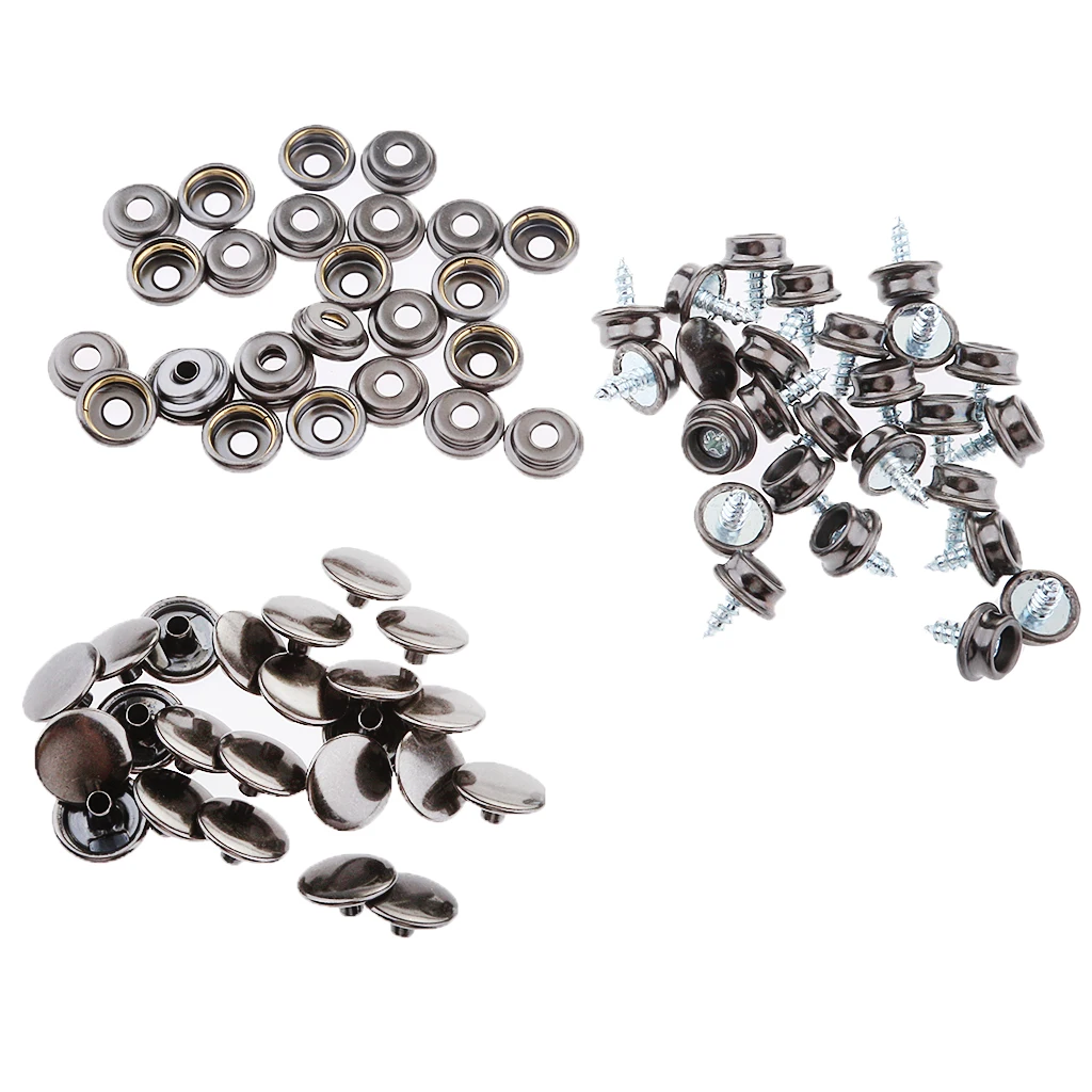 

75X Boat Canvas Snap Cover Stainless Steel 3/8" Screw Button Socket Fastener