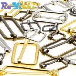 100 Pcs/Pack Metal Slides Tri-Glides Wire-Formed Roller Pin Buckles Slider Adjuster Bag Strap Accessories 10-38MM