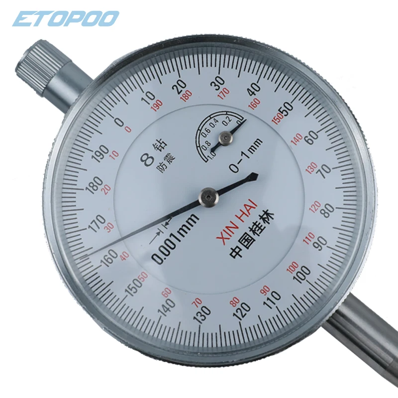 0.001mm micrometer gauge micron dial indicator 0-1mm 1um Precision shockproof indicator precision dial indicator gauge