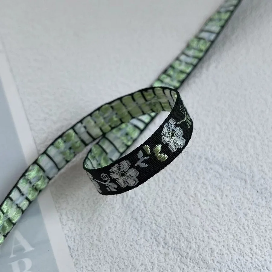 20 Yards/lot Ethnic Style Webbing Woven Jacquard Ribbon Flowers For Garment Accessories LS-2271 Width 1-1.5 CM