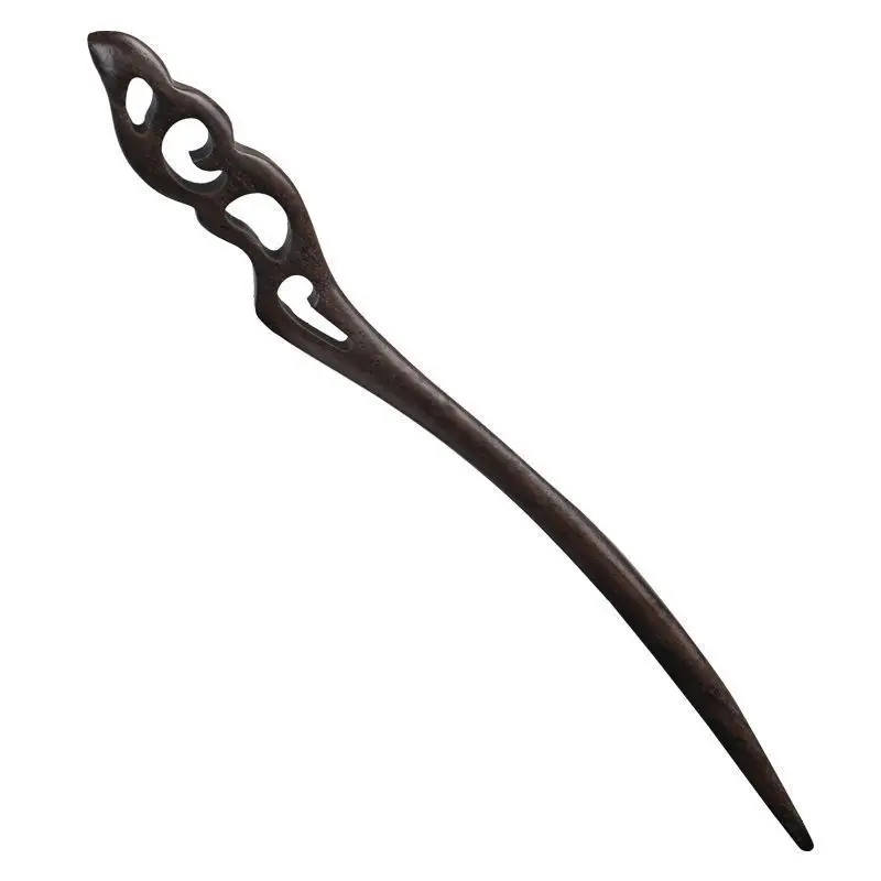 Braune Sandelholz-Haarnadel, einfache moderne Haarnadel