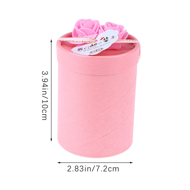 1Pc Round Flower Paper Boxes Gift Packaging Box Lid Flowers Bucket Gift Box Gift Candy Party Wedding Gift Candy Box