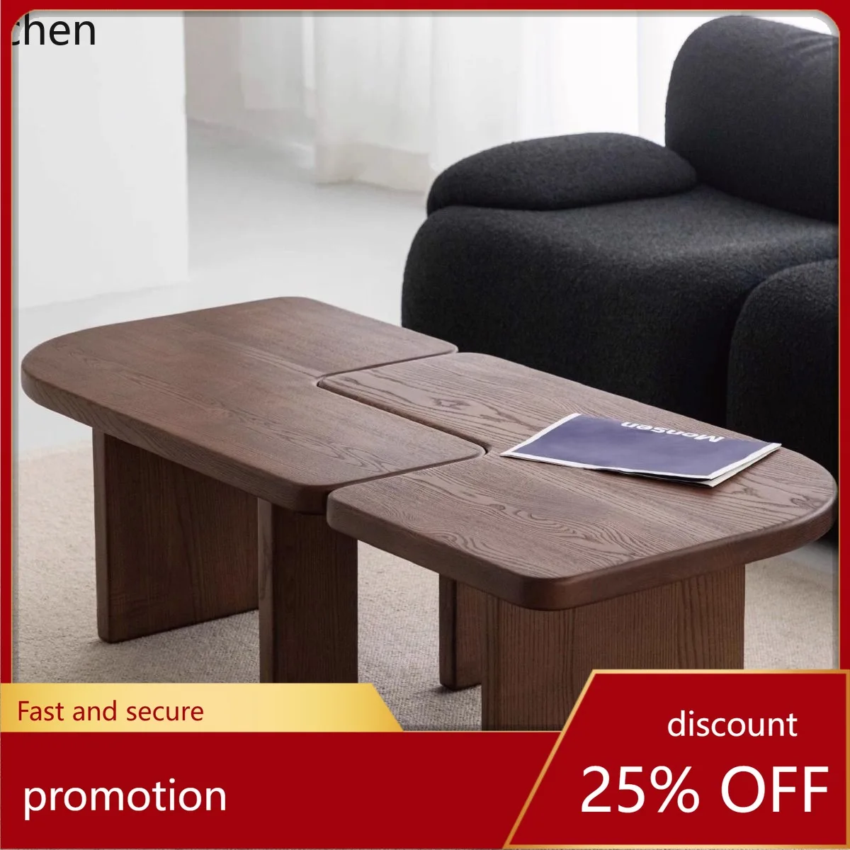 

ZML Solid wood coffee table, small-sized living room, household use